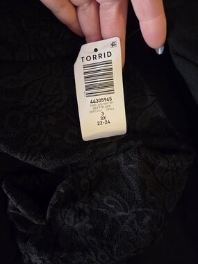 Torrid Black Lace Mix Top - 3X